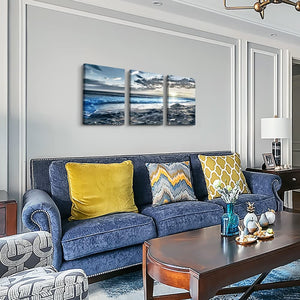 Canvas Wall Art for Living Room Wall Decor for Bedroom Blue Beach Wall Pictur...