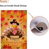 Thanksgiving Flag 28X40 Double Sided,Happy Thanksgiving House Flag,Vertical Burlap Turkey Thanksgiving Flag,Thanksgiving House Flag Outdoor for Sign
