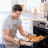 Cute Christmas Oven Mitt, 5PCS Merry Christmas Oven Mitts and Pot Holders Sets, Heat Resistant Oven Gloves and Pot Holders, Oven Mitt & Pot Holder for Christmas Kitchen Cooking Baking