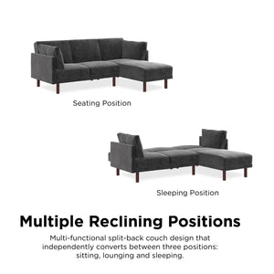 Clair Coil Reversible Sectional Futon