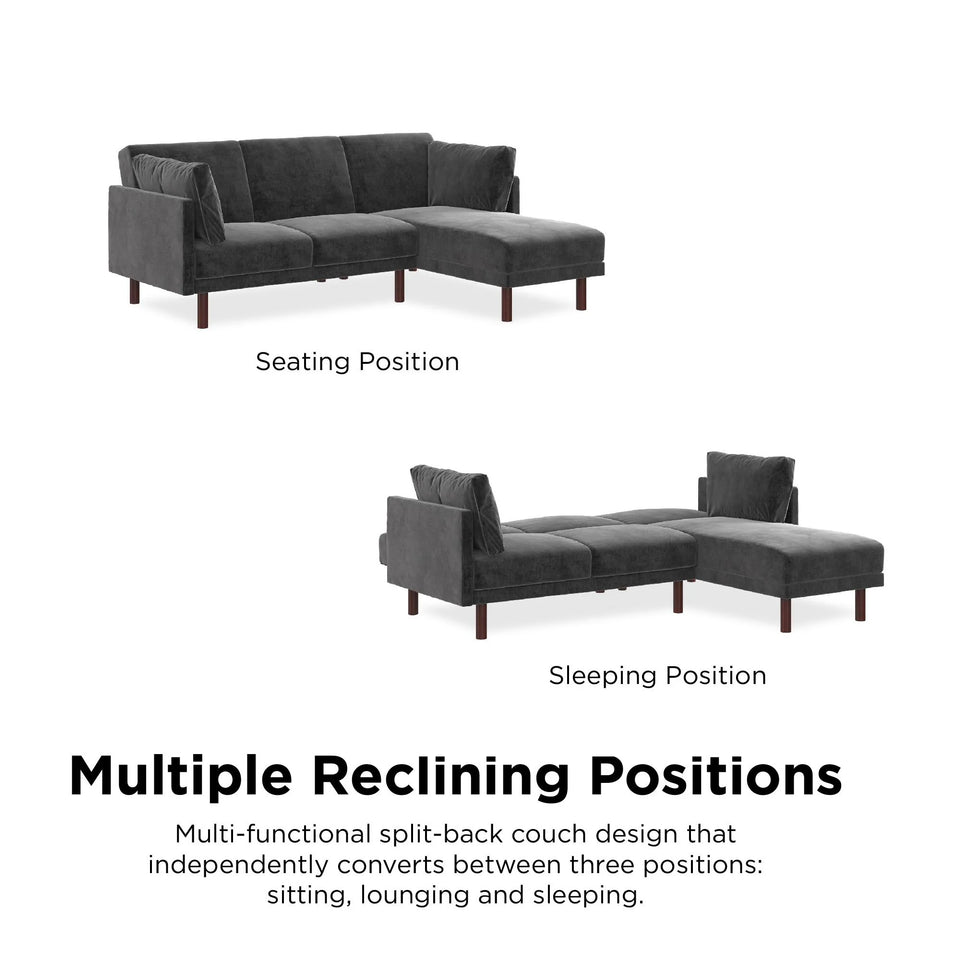 Clair Coil Reversible Sectional Futon