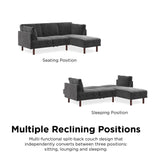 Clair Coil Reversible Sectional Futon