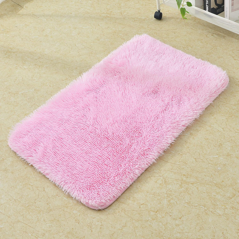 2Pc/3Pc Fluffy Bathroom Rugs Shaggy Bathroom Rugs Sets 2 Piece Bathroom Rugs Sets 3 Piece Toilet Lid Bathroom Decor Set Soft & Washable(3Pc Set, Taupe)