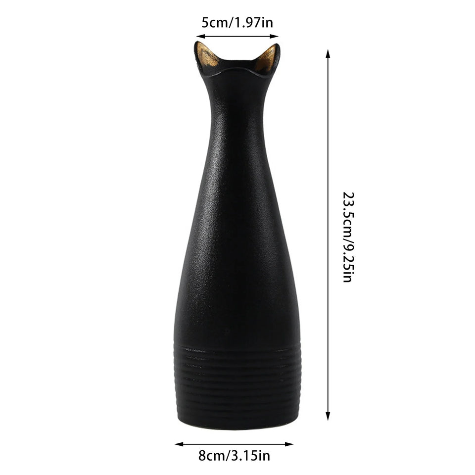 Promotion Sale!  Horticultural Water Basin Creative Simple Vase Ceramic Decoration Table Model Room Porch Decoration Ware Soft Decoration, Flower Pots Clearance Sale Black