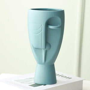 Face Art Vases, Delicately Carved Body Vases, Simple Ceramic Vases, Creative Floral Vases, Home Office Decoration Vases
