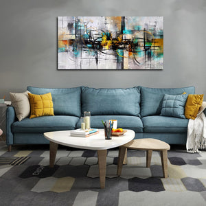 Abstract Wall Art for Living Room - Black and White Canvas Wall Art for Bedro...