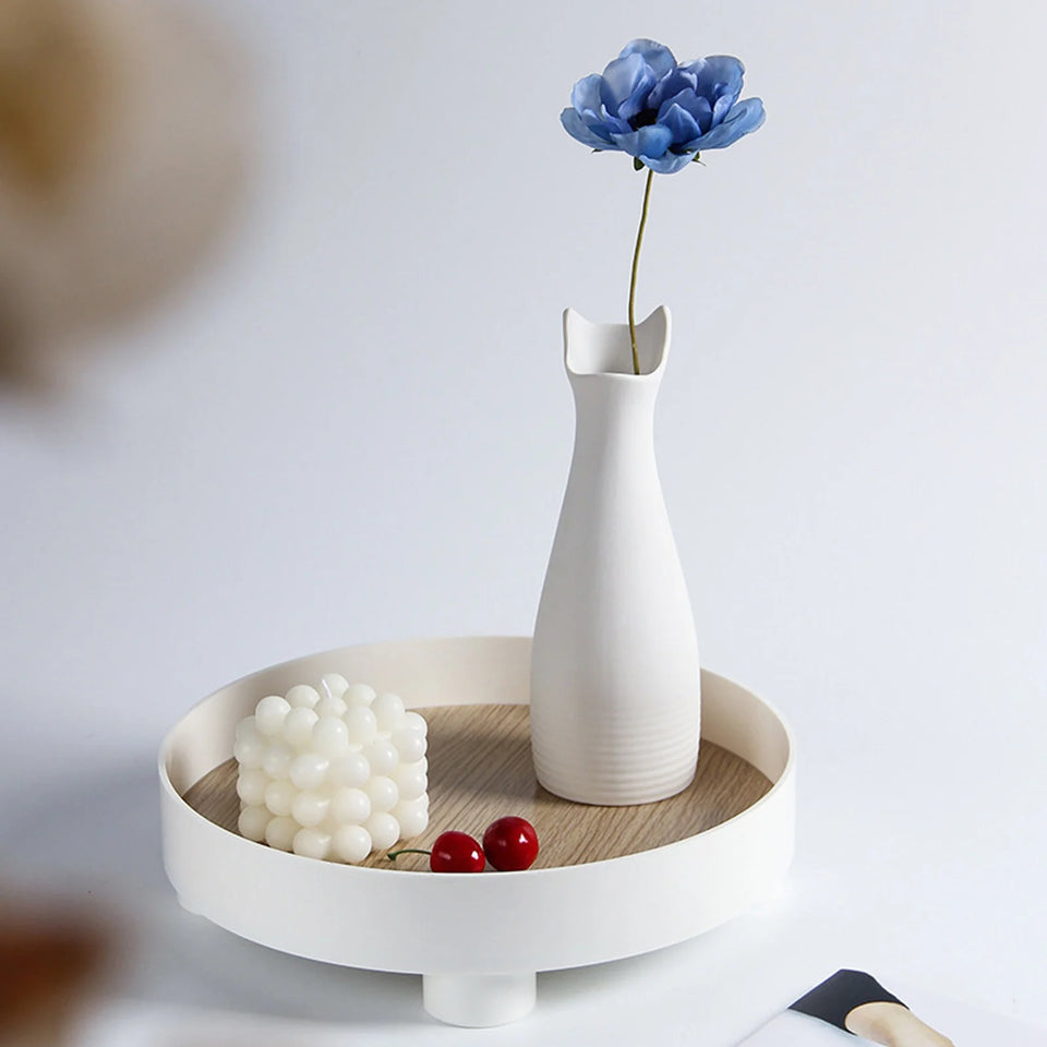 Promotion Sale!  Horticultural Water Basin Creative Simple Vase Ceramic Decoration Table Model Room Porch Decoration Ware Soft Decoration, Flower Pots Clearance Sale White