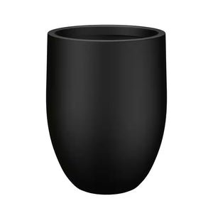 Lightweight 16In. X 22In. Charcoal Black Extra Large Tall round Concrete Plant Pot/Planter for Indoor & Outdoor