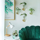 Wall Hanging Glass Planters 2Pcs Spherical Shape Plant Pots Terrarium Container Vase with 2.12 OZ Colorful Stones Indoor Outdoor for Home Garden Office Wedding
