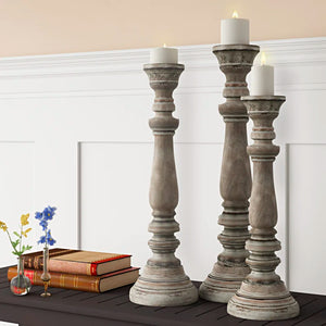 Schoenfeld Wood Tabletop Candlestick