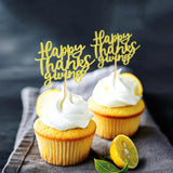 24 Pack Happy Thanksgiving Cupcake Toppers Fall Cupcake Toppers Thanksgiving Cake Decorations Thankful Dinner Supplies