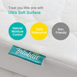 Crib Mattress Protector Pad Waterproof, Toddler Machine Washable & Dryer Fit Baby Bed Mattress Protector (Standard Size 52” X 28”)