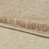 2Pc/3Pc Fluffy Bathroom Rugs Shaggy Bathroom Rugs Sets 2 Piece Bathroom Rugs Sets 3 Piece Toilet Lid Bathroom Decor Set Soft & Washable(3Pc Set, Taupe)