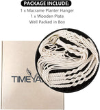 Macrame Plant Hangers Shelf - Hanging Planter Indoor Decorative Pot Holder with Beautiful Flower Cut Outs - BOHO Chic Bohemian Home Decor, in Box
