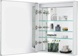 Bathroom Medicine Cabinet, Medicine Cabinets for Bathroom with LED, Bathroom Medicine Cabinet Wall Mounted Mirrored Aluminum, Recessed/Surface Mount