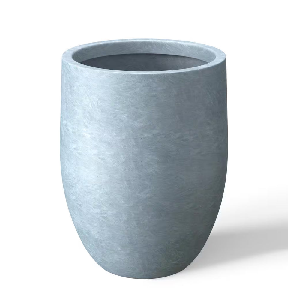 17 In. Large Soft Slate Concrete round Planter / Pot with Drainage Holes