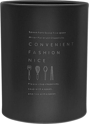 Kitchen Utensil Holder for Countertop, Stainless Steel Utensil Crock, White Black Caddy Organizer, Vintage Farmhouse Home Kitchen Decor, Premium Cooking Tool Storage (4