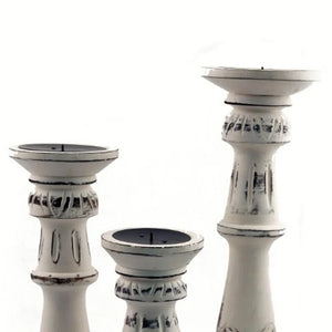18'' H Wood Tabletop Candlestick