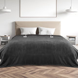 Electric Heated Blanket Queen Size 84''X90'', Fast Heating with Dual Controllers, 10 Heating Levels, 10H Timers, Preheat Function - Gray