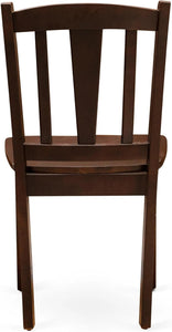 DLC-MAH-W Dublin Dining Chairs - Slat Back Solid Wood Seat Chairs, Set of 2, Mahogany