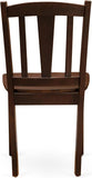 DLC-MAH-W Dublin Dining Chairs - Slat Back Solid Wood Seat Chairs, Set of 2, Mahogany