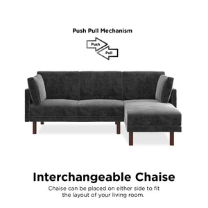 Clair Coil Reversible Sectional Futon