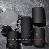 Sleek Matte Black Bathroom Accessory Set 4 Pcs Complete Bathroom Set Modern Bathroom Decor Bathroom Organizer Accesorios Para Baños Toothbrush Holder Soap Dispenser Set Home Decor Clearance