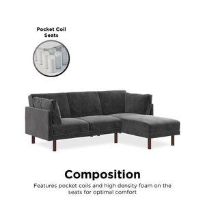 Clair Coil Reversible Sectional Futon