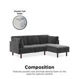 Clair Coil Reversible Sectional Futon