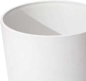 20 Inch round Tall Planter,Indoor/Outdoor White Planter with Drainage Holes and Trays,Modern Large Flower Pot for Front Door,Balcony and Garden Patio Deck,Pack 1