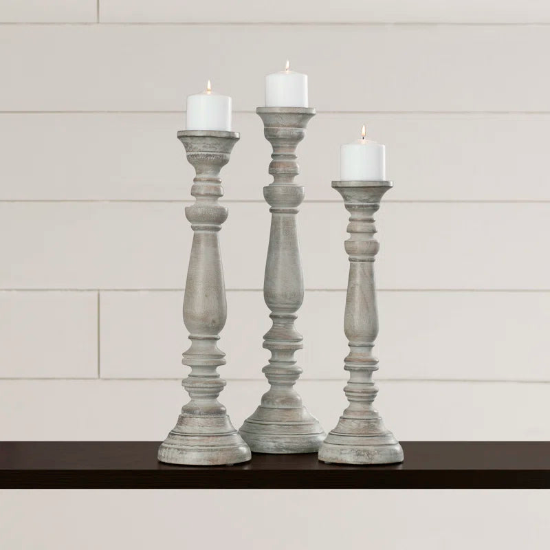 Schoenfeld Wood Tabletop Candlestick