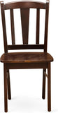 DLC-MAH-W Dublin Dining Chairs - Slat Back Solid Wood Seat Chairs, Set of 2, Mahogany
