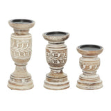 10.1'' H Solid Wood Tabletop Candlestick