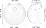 Wall Hanging Glass Planters 2Pcs Spherical Shape Plant Pots Terrarium Container Vase with 2.12 OZ Colorful Stones Indoor Outdoor for Home Garden Office Wedding