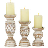 10.1'' H Solid Wood Tabletop Candlestick