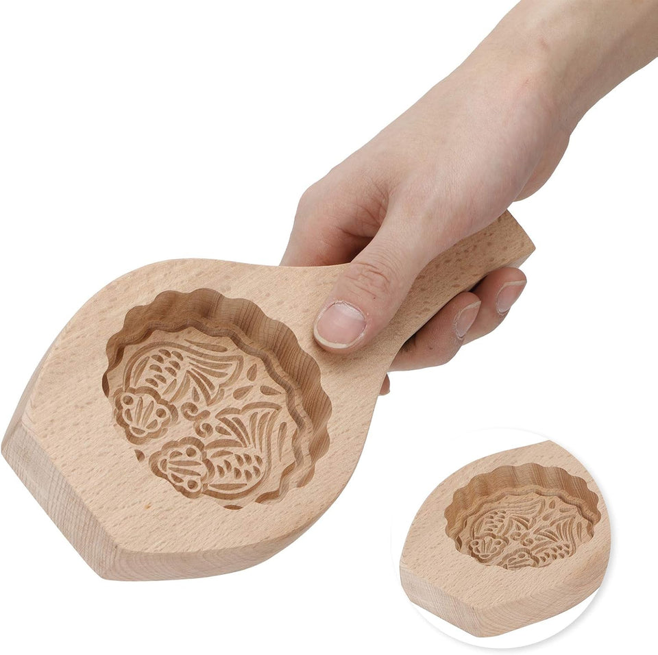 Wood Mooncake DIY Cookies Fondant Cake Baking Handwork Kitchen Decoration Tools(Fish 2)