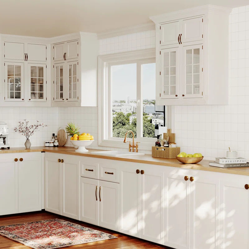 24" L X 19" W Rectangular White Fireclay Undermount Kitchen Sink with Basket Strainer and Sink Grid