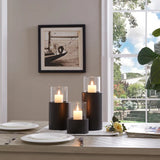 3 Piece Iron Tabletop Hurricane Holder Set