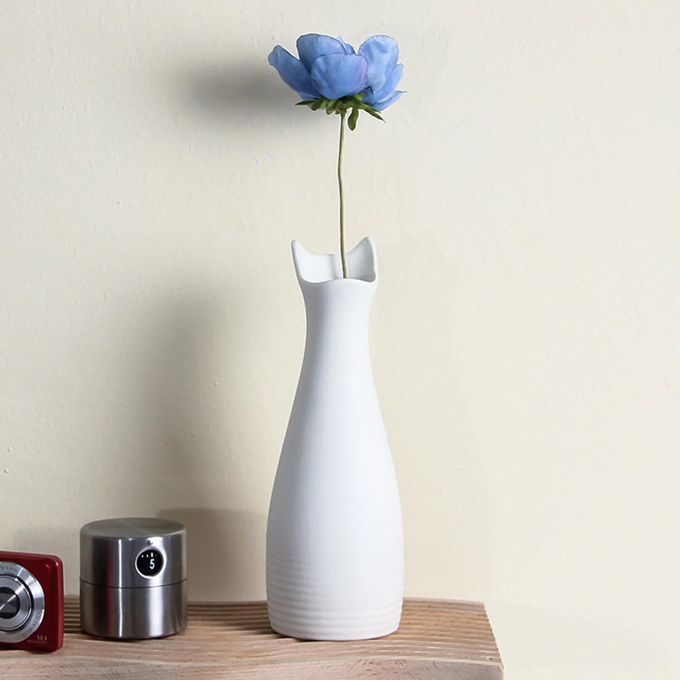 Promotion Sale!  Horticultural Water Basin Creative Simple Vase Ceramic Decoration Table Model Room Porch Decoration Ware Soft Decoration, Flower Pots Clearance Sale White