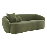Heidemaria 89'' Boucle Upholstered Curved Sofa