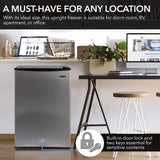 CUF-301SS Energy Star 3.0 Cubic Feet Upright Freezer, 21" D X 19.5" W X 33.5" H, 3, Stainless Steel