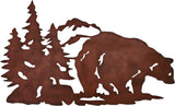 Wilderness Bear Wall Art, Metal Bear Wall Art, Bear Wall Decoration (25W X 15H Inch)