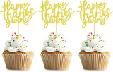 24 Pack Happy Thanksgiving Cupcake Toppers Fall Cupcake Toppers Thanksgiving Cake Decorations Thankful Dinner Supplies